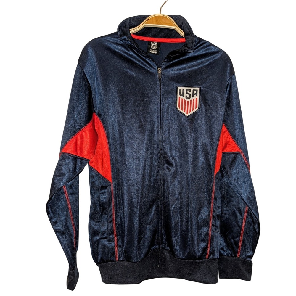 US Soccer‎ National Team: Dark Blue Red Jacket  Full Zipper Sz. Small